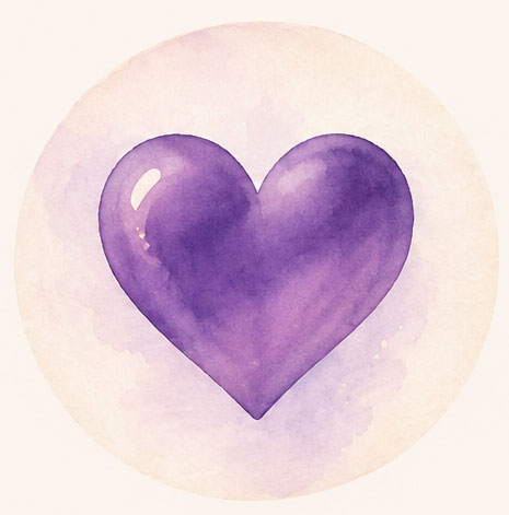Angel purple heart Awaken with Angels